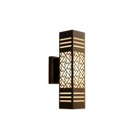 Applique murale extérieure étanche à commande tactile LED, design japonais moderne, blanc chaud (3500K), CRI élevé 85, construction en acier pour