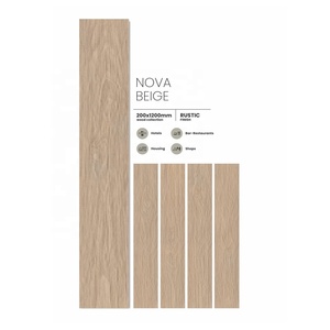 Decoración de suelo interior 200x1200 Textura de madera Tablón ancho Azulejos de suelo de porcelana Azulejos de madera resistentes al desgaste en la India - Product Image 5