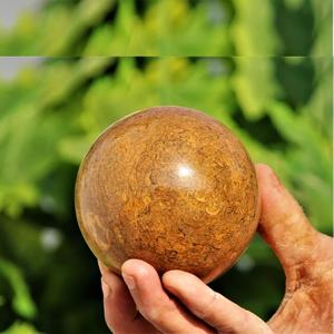 Sphère de jaspe naturel Mariyam, boule de cristal, jaspe calligraphié, pierre de guérison polie pour la méditation Reiki, décoration, vente en gros - Product Image 4