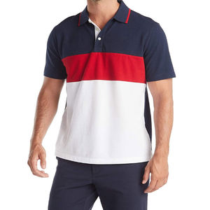 Polo de Alta Calidad 100% Algodón Piqué, Manga Corta, Bloques de Color, Corte Regular, Cuello con Ribete - Product Image 1