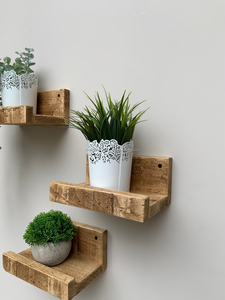 Estante Cuadrado de Madera Art Deco, Pequeño, Resistente y Pulido, de 10 mm de Grosor, para Colgar en la Pared, Decoración del Hogar, Sala de Estar, Dormitorio - Product Image 3