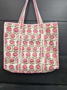 Sacs fourre-tout d'épaule matelassés en coton faits main de luxe pour femmes, élégants, imprimés à blocs, durables, lavables - Product Image 6