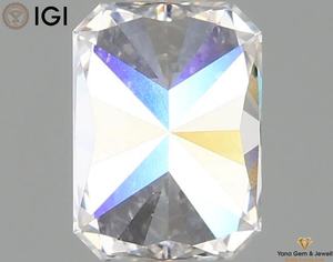 Diamante de Corte Radiante de 1.00 Quilates, Brillante, Cultivado en Laboratorio CVD, Tamaño 6.89 MM, Color D, Claridad VS1, con Certificado IGI para Anillo - Product Image 4