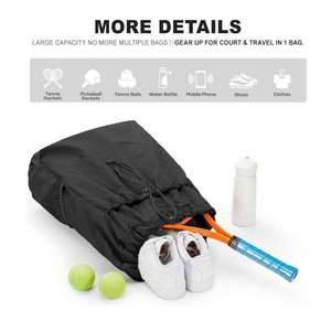 Bolsa de Raquetas de Béisbol Bagnex, Moderna, Impermeable, de Mezclilla, con Capacidad de 50-70L, para Entrenamiento de Pickleball y Bádminton - Product Image 4