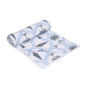 Latest Stylish Large Size Organic Cotton Dohar <b>Quilts</b> Hand Block Printed Traditional <b>Bed</b> Covers Beautiful Soft Blanket Dohar - Product Image 3