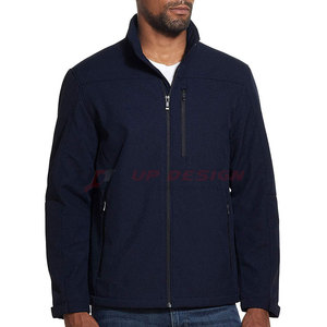 Veste Softshell d'hiver pour hommes 100 % polyester, col montant, respirante, écologique, pour usage extérieur, vente en ligne en gros - Product Image 2