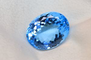 Topaze bleue suisse précieuse, facettée, de forme ovale, 10x8mm, 100% naturelle, pierres précieuses de topaze suisse, cadeau pour elle - Product Image 3