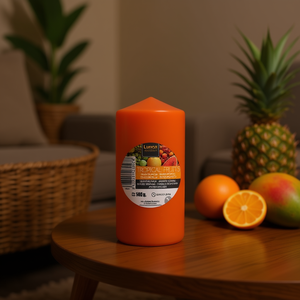 VELA TROPICAL FRUITS Aromatherapy <b>Candles</b> <b>Orange</b> Paraffin Wax for Home Decoration Scented <b>Candles</b> - Product Image 3