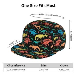 Gorra Snapback con Estampado de Dinosaurio, Ajustable, Unisex, de 6 Paneles, Diseño de Dibujos Animados, Estilo Casual, Primavera Verano, Gorra para Niños - Product Image 3