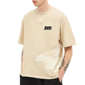 Service OEM T-shirt Homme Léger 100% Coton Uni Imprimé Respirant Séchage Rapide Écologique Effet Vieilli Coupe Ample - Product Image 2