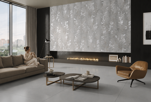 Gloriosas baldosas de porcelana mate Wilton gris 600x1200, losa brillante de doble capa para suelo de baño moderno - Product Image 6