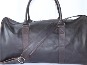 Wholesale Black Colored 100% Genuine <b>Leather</b> Waterproof Zip Closure Durable Portable Luxury Casual Sport <b>Duffle</b> <b>Bag</b> Eco-Friendly - Product Image 3