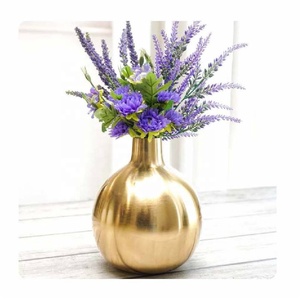 Florero de Metal de mesa moderno de alta calidad florero de hierro costero florero de Metal hecho a mano en precio al por mayor - Product Image 1