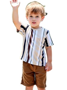 Nueva llegada al por mayor conjunto de ropa para niños vestido Formal para niños camisa con estampado de corbata conjunto de vestido de fiesta para niños - Product Image 4