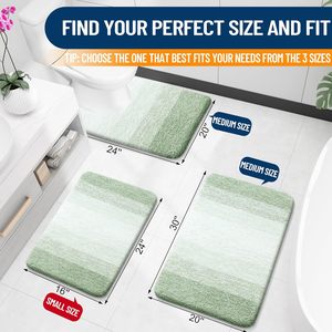 Alfombra de Baño de Microfibra de 17"x24" Súper Absorbente Antideslizante, Alfombra de Baño Gruesa y Afelpada, Lavable, para Hotel - Product Image 2