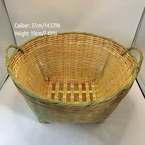 Panier en bambou tissé à la main, rangement rustique pour la cuisine avec poignées, organisateur naturel écologique, fournisseur OEM Vietnam - Product Image 2