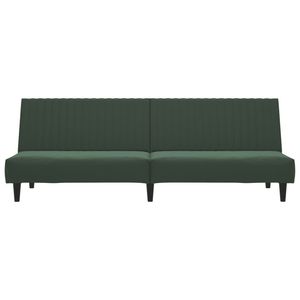 Canapé-lit en velours vert foncé, mousse, bois et plastique, taille standard, avec matériaux confortables - Product Image 5