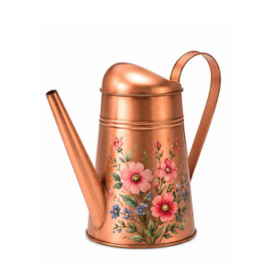 Regadera de Zinc Galvanizado con Diseño Floral para Jardinería, Acabado Duradero, Capacidad de 1.5L - Product Image 4