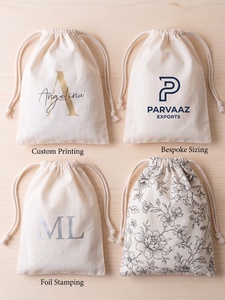 White Organic Cotton Linen <b>Drawstring</b> <b>Backpack</b> Cotton Linen <b>Drawstring</b> Bag Custom Logo Cosmetic Storage Gift Bag - Product Image 5