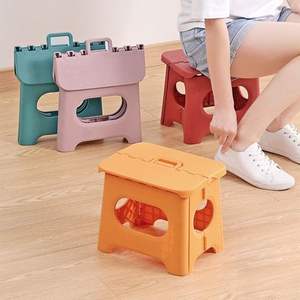 Plastic Lightweight Portable Foldable <b>Step</b> Stools <b>for</b> Kids and Adults Apartment-Friendly <b>Kitchen</b> & Stepping Stool with Handle - Product Image 6