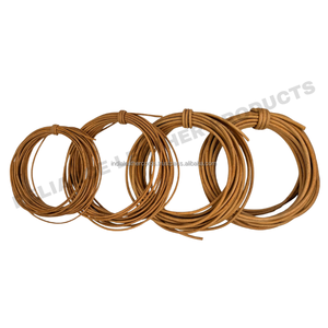 Cordón de Cuero Redondo Natural para Hacer Pulseras, 1.5mm, en Rollo, Accesorios para Joyería - Product Image 4
