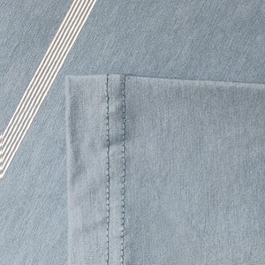 เสื้อโปโลผู้ชายลายทางถักแขนสั้นลำลองมีกระเป๋าสีเทา - Product Image 6
