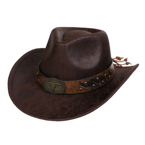 Chapeau de cowboy unisexe 100% laine à large bord pour adultes, utilisable en toutes saisons - Cyclisme, voyages et activités de plein air - Product Image 4