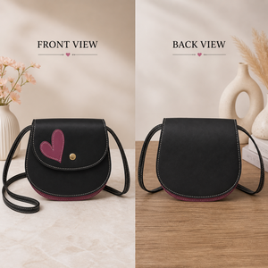 <b>Cute</b> Heart Design Crossbody Bag for Women | PU Leather Mini Shoulder <b>Purse</b> Stylish Flap Handbag | Casual Daily Use Fashion Bag - Product Image 4
