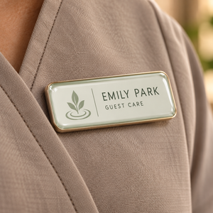 Placa de Identificación Personalizada para Personal Laboral, Etiqueta Metálica para Empleados con Logotipo Personalizado, Fabricante - Product Image 1