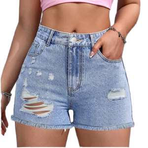 Shorts en jean tendance pour femmes, style streetwear, vente en gros, marque privée, livraison rapide pour les acheteurs américains - Product Image 6
