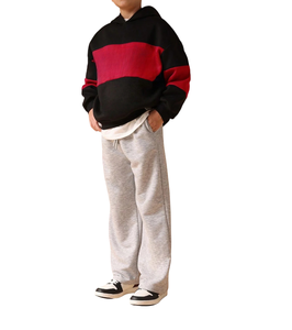 Nouvelle Arrivée Enfants – Sweat à Capuche Doublé 100% Coton, Coupe Droite Épaules Tombantes, Style Urbain avec Logo - Product Image 1
