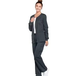 Blouse unisexe de la série américaine pour uniformes hospitaliers, veste zippée en tissu TRS chaud, imprimée, pour infirmières - Product Image 6