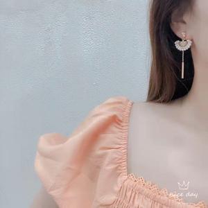 Pendientes de Pluma Retro del Siglo XIX con 2-3 Perlas de Agua Dulce y Aguja de Plata 925, Estilo Elegante - Product Image 5