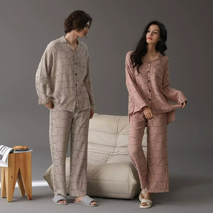 Loungewear Online <b>for</b> <b>Men</b>, Women & Kids LONG SLEEVE BUTTON up SLEEP <b>SET</b> Two-piece Cotton <b>Pajamas</b> PJ <b>Sets</b> - Product Image 5