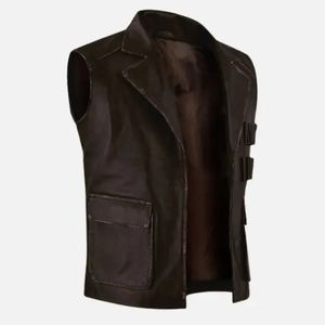 Trendy <b>Men</b> Casual Leather Vest Stylish Retro Sleeveless <b>Jacket</b> Breathable Fashionable Motorcycle <b>Biker</b> Slim Fit Autumn - Product Image 4