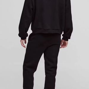 SHAFIQSPORTS Zip Oversized Flare Autumn Heavyweight Fleece Eco-Friendly Hooded Drawstring Closure Two-Piece 100% Cotton Jogger - Product Image 6