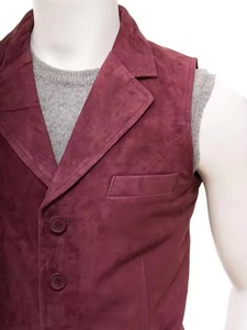 Chaleco Reversible de Lona y Cuero Vacuno Genuino para Hombre, Ropa de Invierno Personalizada - Product Image 3