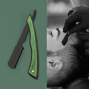 Rasoir de barbier professionnel pour hommes, rasoir droit à lame affûtée, rasage, toilettage, acier inoxydable, manche en bois avec logo personnalisé - Product Image 6