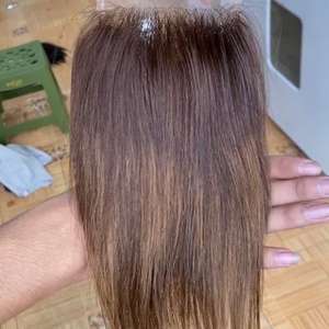 CDYHAIR Cierre de Cabello Liso con Encaje Transparente, 100% Cabello Humano Natural Liso, Encaje Transparente HD, Extensiones de Cabello Sedoso y Suave - Product Image 1