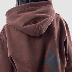 Sweat-shirt à capuche oversize en molleton de coton et polyester de haute qualité pour femmes, impression 3D personnalisée, vêtements d'hiver - Product Image 2
