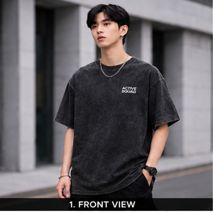Camiseta de manga regular con cuello alto de punto transpirable de forro polar para hombre Active Squad, venta al por mayor OEM - Product Image 1