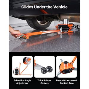 Gato Hidráulico Neumático de Triple Bolsa de 3 Toneladas/6613 Libras con Elevación Rápida de 1-6 Segundos, Columna Elevada de 18.5 Pulgadas y Mango Ajustable para SUV - Product Image 5