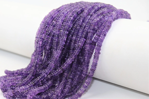 6mm Améthyste Pneu Forme Lisse Pierre Perles Roue Coupe Heishi Perles Améthyste Perle - Product Image 4