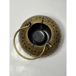 Support de bougie votive artisanal en laiton finition antique, produit de décoration intérieure, artisanat, éclairage et lampe, lanterne décorative - Product Image 1