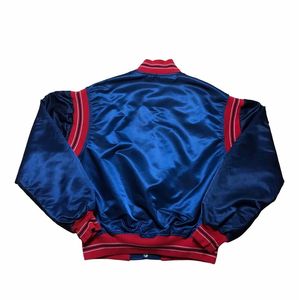Men's Black Varsity <b>Jacket</b> With Football Helmet Embroidery Front Patch Regular Fit Casual Style Turn-down Collar Polyester - Product Image 6