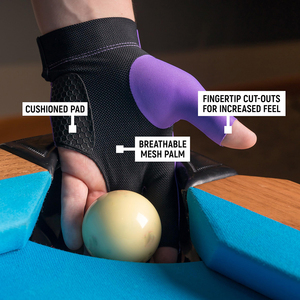 ถุงมือสนุกเกอร์สุดหรู ขนาด XXL XL ปรับแต่งได้ พร้อมแผ่นกันลื่นพิเศษ ให้การปกป้องมือที่ดีเยี่ยม ทันสมัย สวมใส่สบาย แห้งเร็ว - Product Image 6