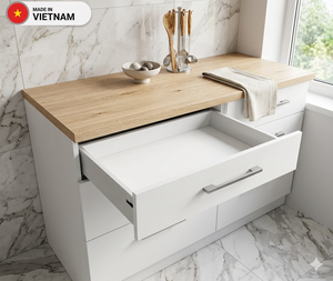 Glissières de tiroir métalliques à extension complète et fermeture amortie pour meubles modernes du Vietnam, intégration parfaite pour cuisine, chambre et salle à manger - Product Image 1