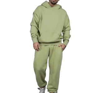 Unisex Plain 2 Piece Jogger Set Wholesale Custom Blank Cotton Jogging Sweat Suit <b>Oversized</b> <b>Sweatpants</b> Men Tracksuits - Product Image 1