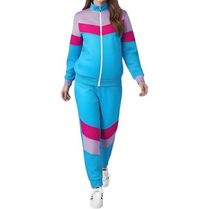 Conjunto Deportivo para Hombre y Mujer, Estilo Disco de Invierno, Disfraz Hip Hop de los 90, Chaqueta Cortavientos y Pantalones de 2 Piezas, Ropa Deportiva Retro - Product Image 2