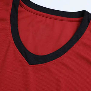 Ensemble d'uniformes de basketball sans manches à col en V, imprimé par transfert thermique, logo personnalisé sur le devant, séchage rapide, respirant, polyester/coton élastique - Product Image 3